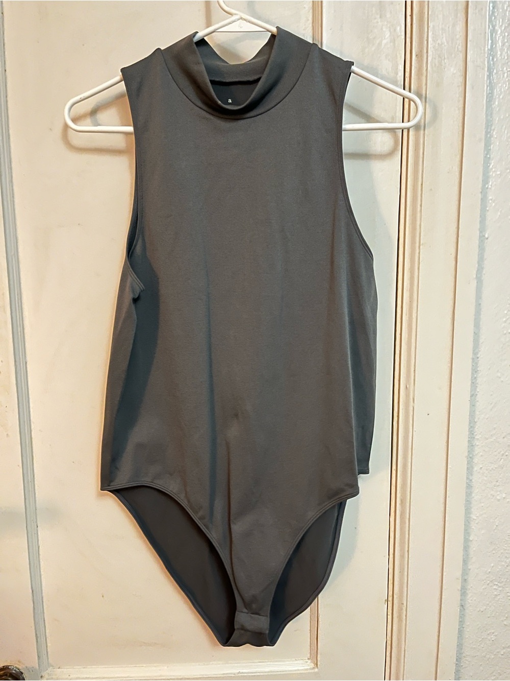 a new day Gray Sleeveless Mock Neck Bodysuit